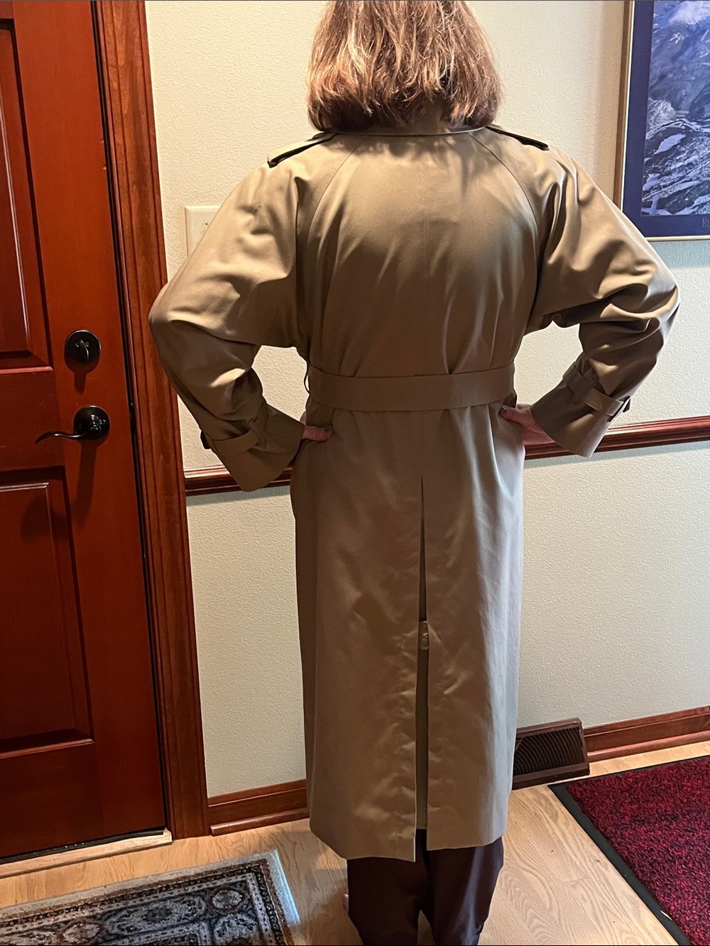 Burberrys Beige Double-Breasted, Belted Trench Coat with Zip-out Lining. - Picture 7 of 12